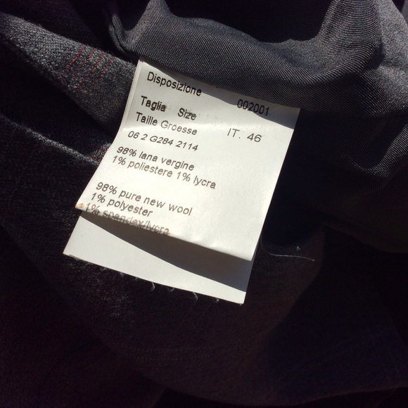 PIAZZA SEMPIONE wool gray plaid Blazer 46 8 ITALY - Picture 5 of 5